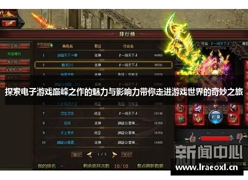 探索电子游戏巅峰之作的魅力与影响力带你走进游戏世界的奇妙之旅